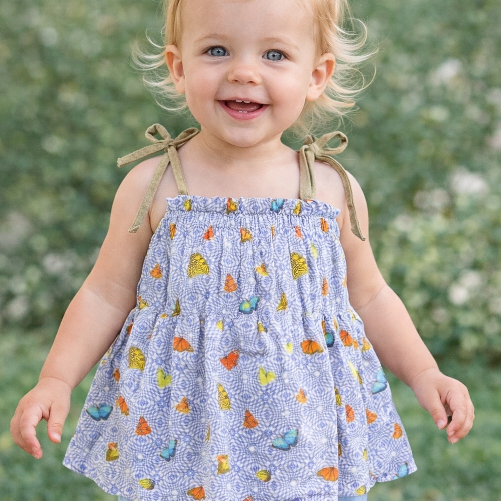 NWT Miki Miette Baby Girl Butterfly Top 24M Summer Toddler Tank Cute